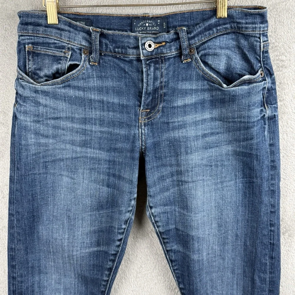 Lucky Brand Sienna Cigarette Jeans Womens‎ 6 Dark Wash Y2K Skinny Whiskers